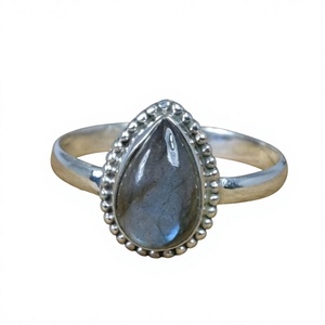 Bague en argent sterling 925 avec pierre précieuse labradorite, bijoux fins faits à la main, style chrétien tendance, certifiés - Product Image 1