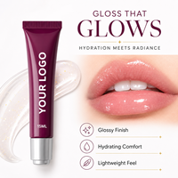 Gloss à lèvres OEM 24K or véritable, végétalien, à l'acide hyaluronique et aux céramides, longue tenue, hydratant, lissant, haute brillance