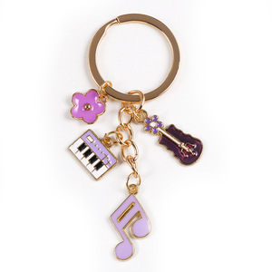Doux <span class=keywords><strong>Piano</strong></span> & Guitare Alliage Porte-clés Accessoire d'instrument de musique Cadeau ou Souvenir pour les amateurs de musique - Product Image 5
