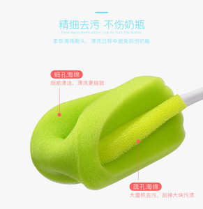 <span class=keywords><strong>SANS</strong></span> BPA bébé éponge brosse à <span class=keywords><strong>biberon</strong></span> et tétine brosse ensemble - Product Image 2