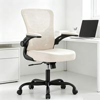 Chaise de bureau ergonomique en maille respirante, hauteur réglable, accoudoirs rabattables, rotation à 360° °   Système pivotant pour un confort et une durabilité tout au long de la journée