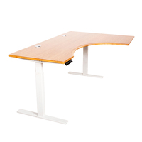 Bureau debout Style contracté bureau en bambou de levage réglable pour bureau maison usine de bambou bureau de levage en bambou