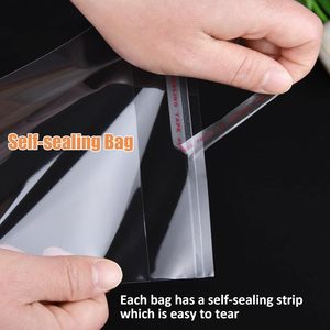 Clear Cellophane Bags 5x7 Inches Self Sealing Resealable For Bakery <b>Candy</b> Gifts Favors - Product Image 3
