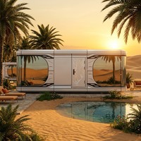 Maison Modulaire Contemporaine en Conteneur, Villa Portable Type Capsule Spatiale, Cabine Apple Pod pour Hébergement Commercial, Complexes Hôteliers et Gîtes
