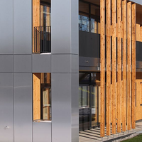 Façade de bâtiment extérieur moderne, devanture de magasin, panneau composite en aluminium (ACP/ACM), mur-rideau, mobilier ignifuge pour salle de bain