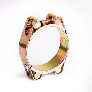 Collier de serrage pour tuyau Tsinhui double couche, robuste, 15-105 mm, métrique, en acier, finition zinc, pour l'industrie lourde - Product Image 1
