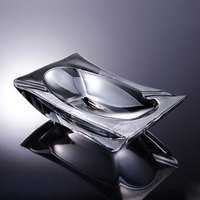 Cendrier en verre cristal créatif, cendrier à cigares de luxe moderne pour la maison, le bureau, décoration intérieure tendance et personnalisée