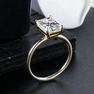 Anillo de compromiso SGARIT de oro de 18k con diamante cultivado en laboratorio, corte radiante, certificado IGI, 1ct VVS D, para mujer. - Product Image 5