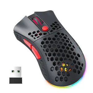 Ratón ultraligero RGB retroiluminado de la serie superior, dispositivo óptico PixArt3325, USB, inalámbrico, para jugadores ambiciosos