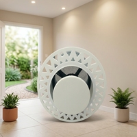 Diffuseur rond ABS détachable moderne et réglable pour système CVC, installation facile, apaisant, sans cadre, encastré, pour ventilation d'air frais