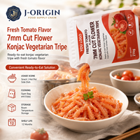 Halal Rasa Tomat Segar Konjac Vegetarian Tripe Strip 216g Siap Saji Camilan Nabati Bahan Baku Hot Pot Pasokan Makanan