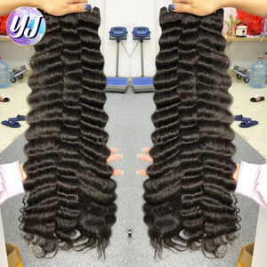 Extension de cheveux humains bruts Yajie, faisceaux humains avec fermeture frontale lâche vague profonde cheveux vierges frontale et faisceaux de cheveux humains - Product Image 4
