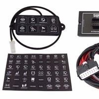 Boîtier de commutation LED 8 voies 12V DC pour voiture, avec panneau de montage, faisceau de câblage et étiquette adhésive