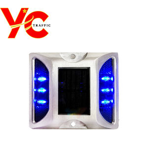 Тача Солнечной Дороги маркировки отражатель Ojos De Gato флакон алюминиевая солнечная светодиодная вспышка рад серьги-гвоздики roadstuds дорожный барьер - Product Image 4