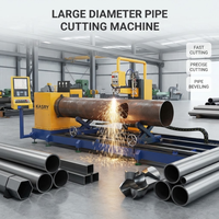 Machine de découpe de tuyaux de grand diamètre KASRY, machine de découpe de tubes CNC plasma flamme pour tuyaux ronds, tuyaux carrés, et chanfreinage de tuyaux