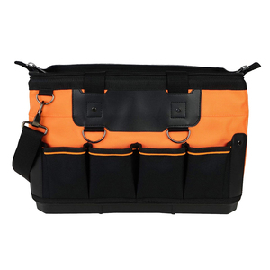 Pabrik disesuaikan Logo alat konstruksi Tote tukang kayu tas kerja tugas berat 16 inci kanvas berukuran besar alat tradisional Tote - Product Image 2