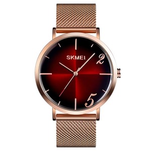 Reloj de Mujer Premium en Oro Rosa, Esfera Azul Profundo, Correa de Malla Milanesa, Delgado, Minimalista, Analógico de Cuarzo para Damas - Product Image 3