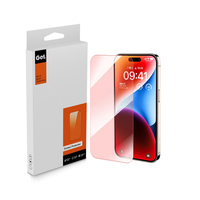 Protector de Pantalla Transparente de Lujo 9H Anti-Rayones con Luz Roja para iPhone 13 14 15 16 16E 17 Air Pro Max Plus