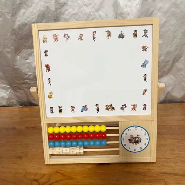 Wooden Eco-friendly Customized Color Drawing Board Stand with Writing Board for Kids Educational Toy