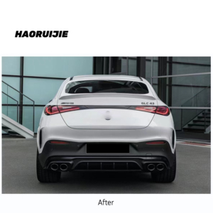 Diffusore posteriore con tubo per <span class=keywords><strong>Mercedes</strong></span> Benz C254 GLC43 AMG Coupe coda labbro e gola posteriore paraurti posteriore - Product Image 3