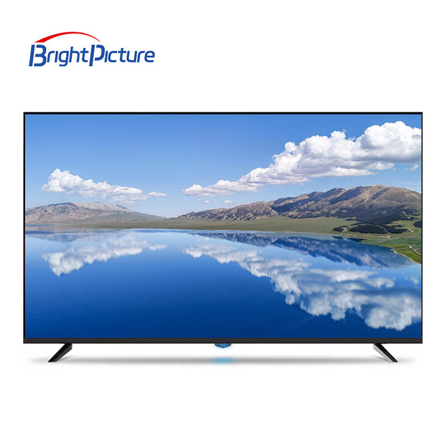 Wholesale 43-80 Inch QLED Smart Android TV 4K 5000cd Brightness Full HD Flat Screen 120Hz Refresh Rate HDR10+ Black Wall Mount