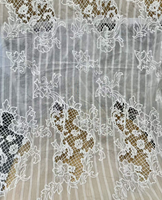 Prêt à expédier Nouvelle Arrivée 2026 Tissu en dentelle brodée soluble dans l'eau blanc, crêpe de soie artificielle ajouré pour chemisier et robe, plusieurs couleurs