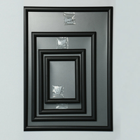 Cadre photo mural Hookei A3/A4 en aluminium noir léger et durable avec impression en relief pour la publicité