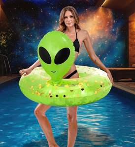 Flotador Inflable de PVC con Forma de Extraterrestre, Anillo de Natación Verde Brillante para Adultos y Niños, Cumple con las Normas de la UE y EE. UU. - Product Image 5