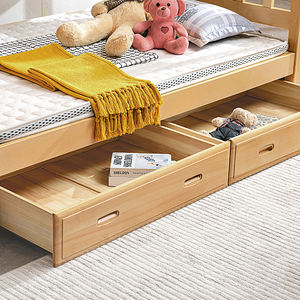 Современная простая деревянная кровать из бука, высокая и низкая двухъярусная кровать для взрослых и детей, двухъярусная детская кровать для сна - Product Image 3