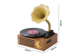 Tocadiscos de Vinilo Retro Vintage de Madera, Reproductor de Discos LP, Grabador de Vinilo, 5W, 2 Altavoces, Reproductor de Tarjetas SD y TF - Product Image 5