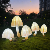 Lampe LED en forme de petit parapluie et de champignon, pour la décoration paysagère, l'ambiance et l'éclairage de pelouse et de jardin