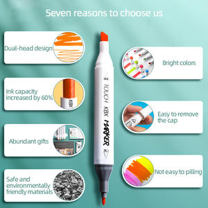 Rotulador de color de doble punta lavable 12/24/36/48/120 colores a base de aceite y acuarela a base de agua para dibujo artístico de niños - Product Image 5