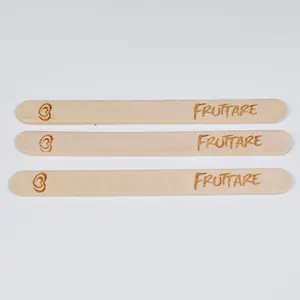 Yüksek kaliteli tek kullanımlık bambu dondurma sopa baskılı logo dondurma çubuğu ahşap dondurma çubukları