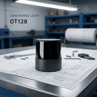HESAI OT128 LiDAR 128-Line 360° Berkinerja Tinggi untuk Otomotif, Resolusi 2700x128, Jangkauan Deteksi 200m, 0.1