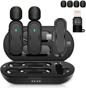 Micrófono Lavalier Inalámbrico PIX-LINK Más Vendido, con Cancelación de Ruido, de Solapa, Mini Micrófono <span class=keywords><strong>para</strong></span> Android/<span class=keywords><strong>iPhone</strong></span>, Precio de Fábrica C - Product Image 2