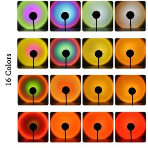 <span class=keywords><strong>Lampe</strong></span> de studio vidéo portable 16 couleurs RGB Live Stream Télécommande Photographique RGB Sunset <span class=keywords><strong>Lampe</strong></span> LED Rainbow Sunrise Light - Product Image 2