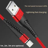 3M jaket nilon pengisian daya cepat, 3M kabel Data 1.2M Tipe C diperpanjang untuk Apple & Android kompatibel dengan berbagai perangkat
