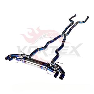 Vortex Titanium Direct Fit Rear Setup for BMW M760 2018-2024 with Center Muffler Four Exit Tailpipes Pipeline Assemblies - Product Image 3