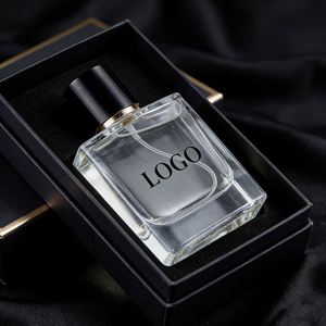 OEM <b>Perfume</b> Bottle 100ml Portable Square Empty Clear Glass <b>Perfume</b> <b>Atomizer</b> Bottle - Product Image 1