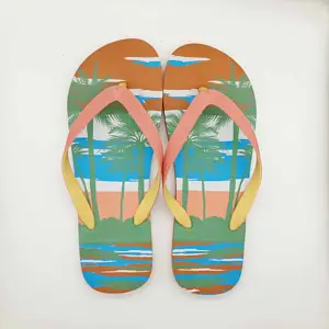 Sandalias informales de playa, chanclas para hombre, chanclas de goma antideslizantes, chanclas de sublimación, zapatillas