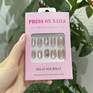 กล่องกระดาษสีชมพูสำหรับใส่เครื่องสำอางสำหรับเล็บปลอมที่เก็บของกันฝุ่นกระดาษออกแบบได้ตามต้องการ - Product Image 4