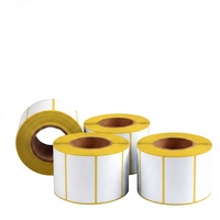 ECO 55X25x1000 Hojas de Película Adhesiva de Transferencia Térmica para Etiquetas, Fondo Amarillo, Fondo Blanco, Fondo Azul
