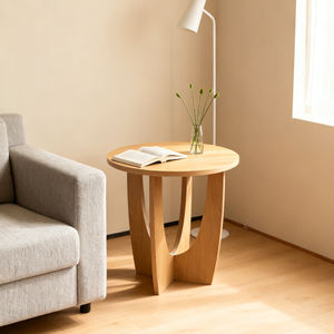 <span class=keywords><strong>Table</strong></span> basse ronde en bois de petite taille pour salon, décoration de salon, chambre à coucher, balcon, petite <span class=keywords><strong>table</strong></span> à thé - Product Image 1