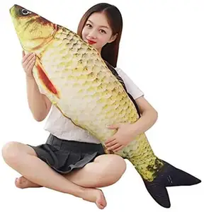 Cuscino di pesce morbido gigante 3D personalizzato cuscino di peluche alla carpa cuscino di peluche per la decorazione domestica cuscino per bambini regalo