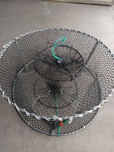 Prix usine 20*45cm plié <span class=keywords><strong>mer</strong></span> utiliser crabe <span class=keywords><strong>poisson</strong></span> crevettes homard attraper des pièges à cage avec cadre galvanisé - Product Image 2