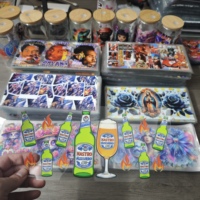 Transfert UV DTF style bière, personnalisé, étanche, pour gobelets 16oz, impression de décalcomanies, pour gobelets globe de neige