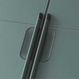 卧室壁橱长绿色皮革衣柜手柄新家具橱柜手柄 - Product Image 1