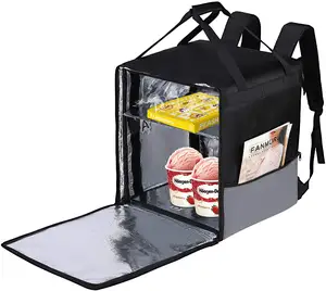 Mochila aislante de gran capacidad impermeable, bolsa de entrega de alimentos, para Pizza, comercial, para llevar alimentos