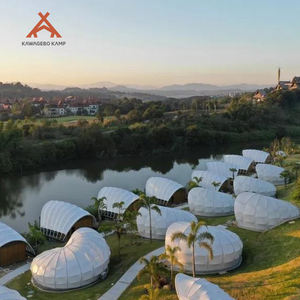 Кавагебо Камп 43 ㎡   Элитная палатка-шатер для глэмпинга и отелей, 750 г, из ПВДФ, в форме ракушки, высокого качества, на заказ - Product Image 3