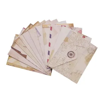 12-60 Pièces Mignon Mini Rétro Artisanat Papier Enveloppes Vintage Style Européen Pour Carte Scrapbooking Cadeau BRICOLAGE Fait À La Main